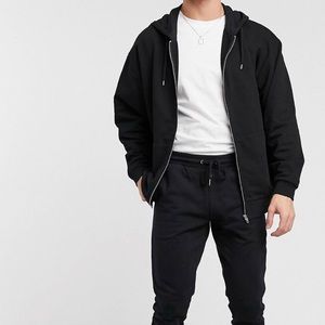 Oversized tracksuit with zip up hoodie and pant
